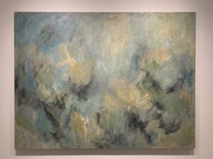 Atmospheric painting with soft blurred edges and haze